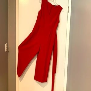 NWT - Essential Vince Camuto in tropical red jumpsuit